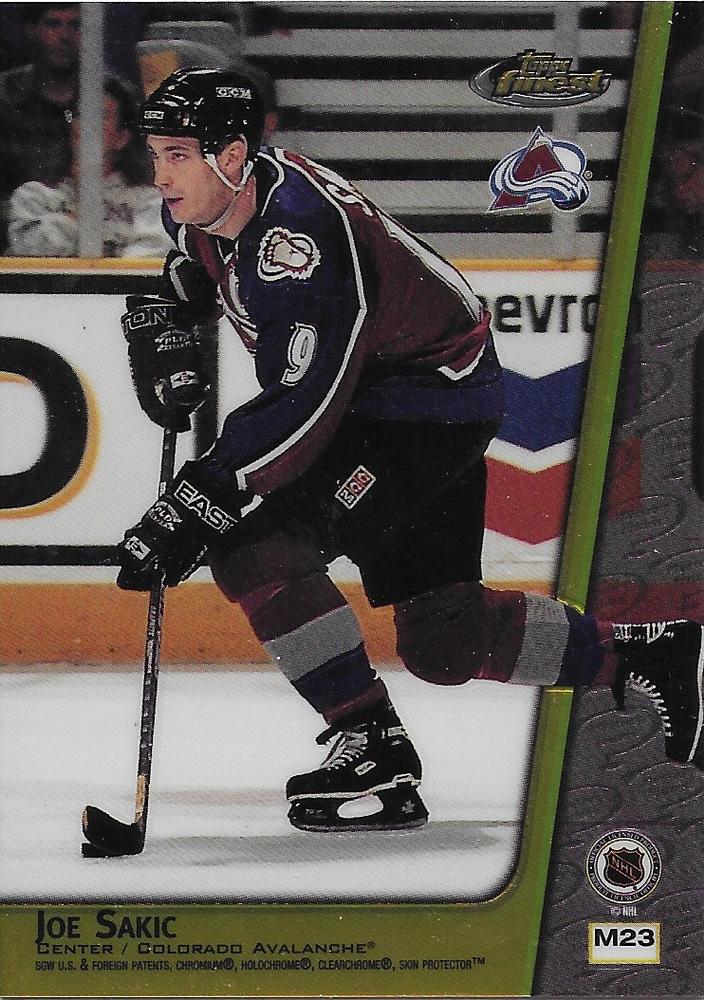 NHL 1998-99 Finest Double Sided Mystery Finest - No M23 - Martin Brodeur / Joe Sakic