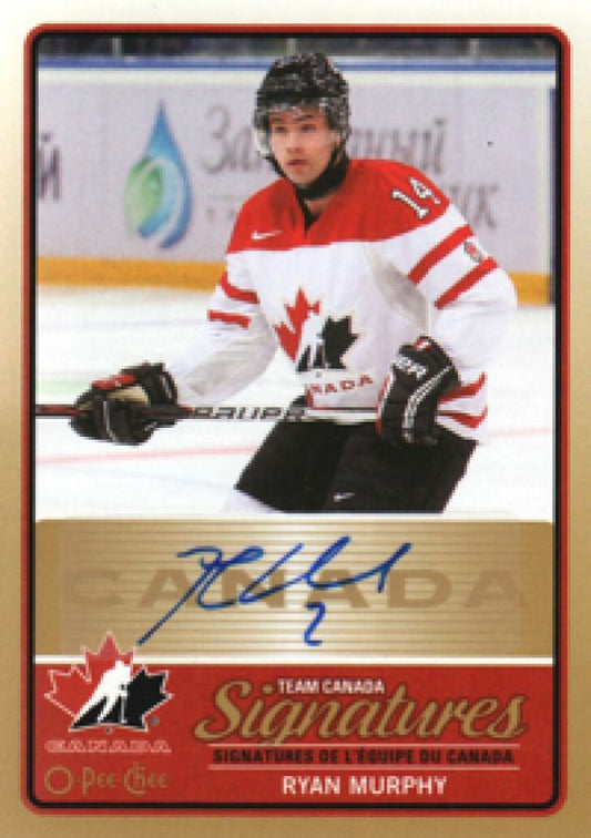 NHL 2014-15 O-Pee-Chee Team Canada Signatures - No TCS-RM - Ryan Murphy