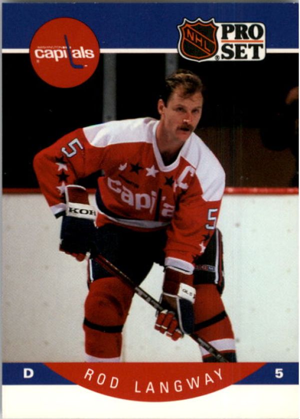 NHL 1990-91 Pro Set - No 314 - Rod Langway
