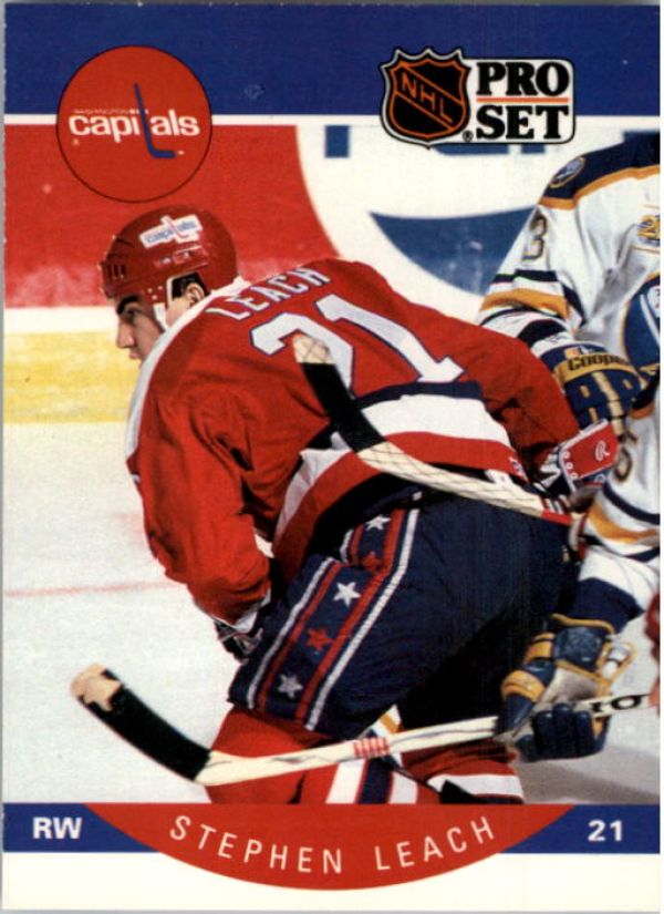 NHL 1990-91 Pro Set - No 315 - Stephen Leach