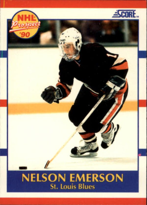 NHL 1990-91 Score - No. 383 - Nelson Emerson