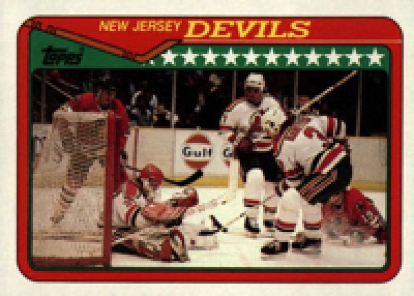 NHL 1990-91 Topps - No. 284 - Devils Team / Chris Terreri