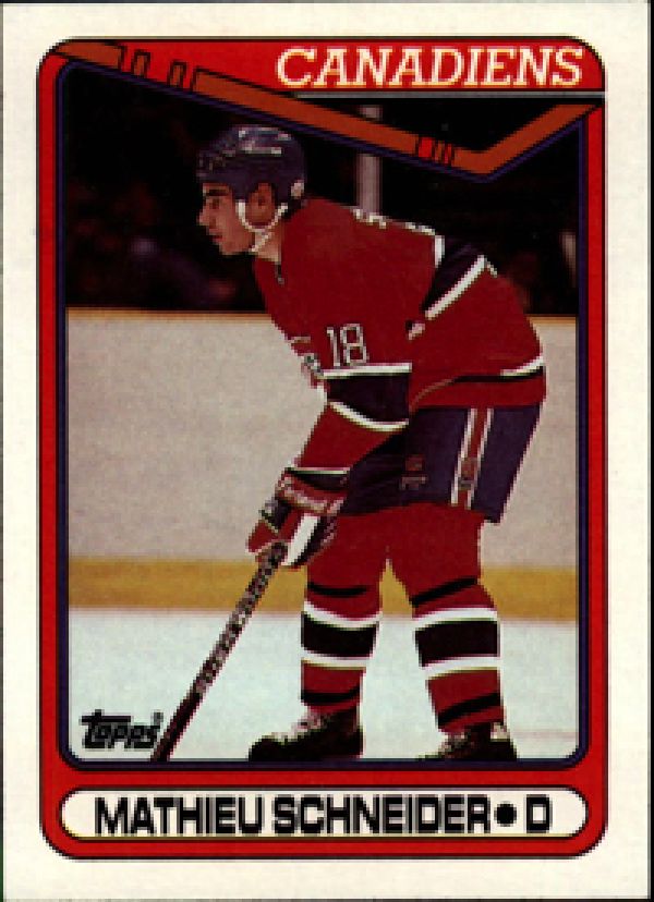 NHL 1990-91 Topps - No. 372 - Mathieu Schneider