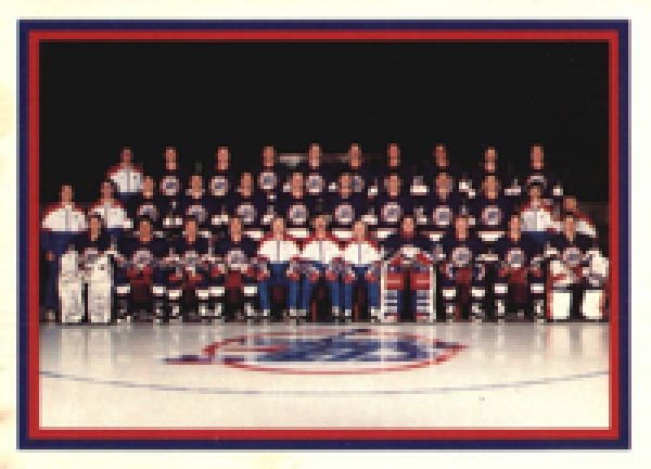 NHL 1990 Kraft Sheet - Nos. 104, 96, 112 - New York Rangers / Detroit Red Wings / Winnipeg Jets