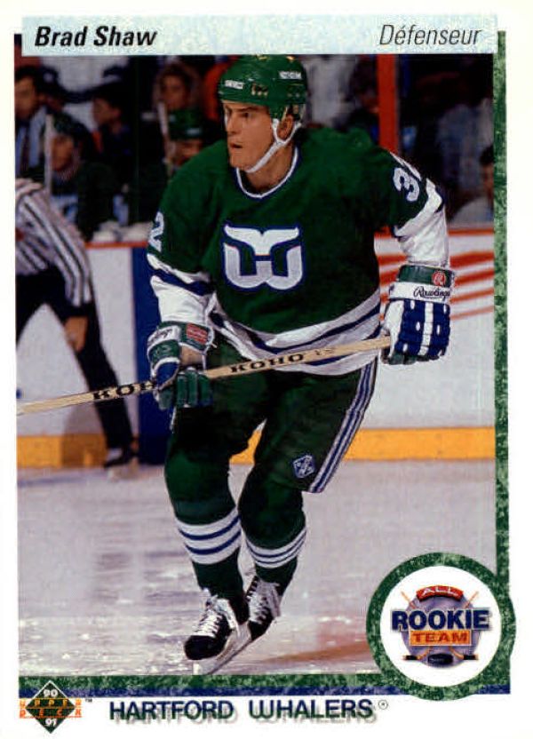 NHL 1990-91 Upper Deck French - No. 327 - Brad Shaw