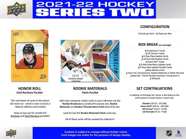 NHL 2021-22 Upper Deck Series 2 Hobby - Box