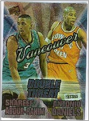NBA 1997 Press Pass Double Threat Nitrokrome - No DT 7 of 9 - Shareef Abdur-Rahim / Antonio Daniels