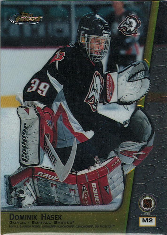 NHL 1998-99 Finest Double Sided Mystery Finest - No M2 - Jaromir Jagr / Dominik Hasek