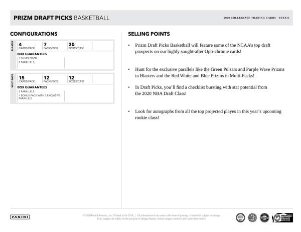 NBA 2020-21 Panini Prizm Draft Picks Blaster Box