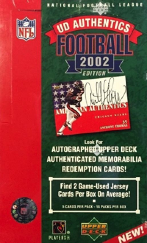 NFL 2002 Upper Deck UD Authentics Kuboth Cards