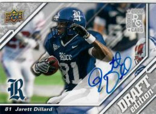 NFL 2009 Upper Deck Draft Edition Autographs Silver - No 40 - Jarett Dillard
