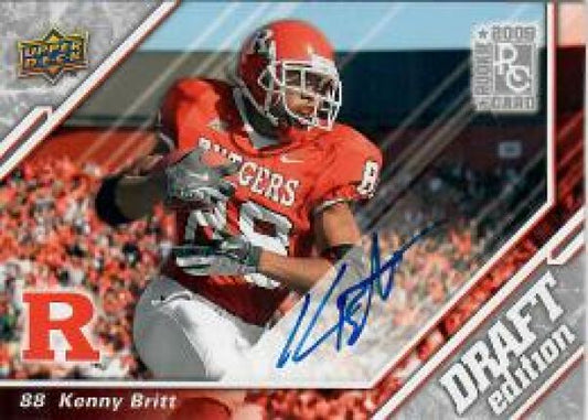 NFL 2009 Upper Deck Draft Edition Autographs Silver - No 84 - Kenny Britt