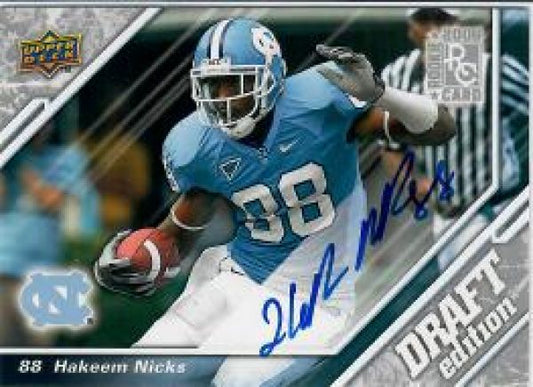 NFL 2009 Upper Deck Draft Edition Autographs Silver - No 149 - Hakeem Nicks