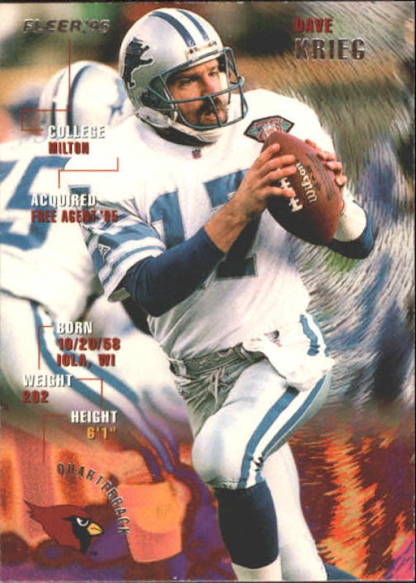 NFL 1995 Fleer - No 6 - Dave Krieg