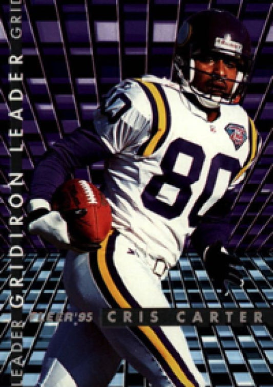 NFL 1995 Fleer Gridiron Leaders - No 1 of 10 - Cris Carter