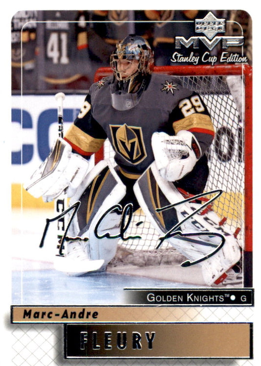 NHL 2019-20 Upper Deck MVP Stanley Cup Edition 20th Anniversary Silver Script - No 31 - Marc-Andre Fleury