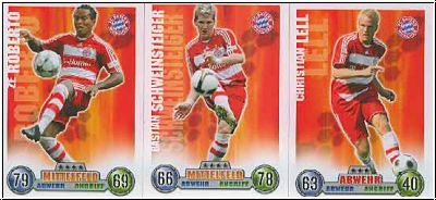 Fussball 2009 Topps Match Attax - Bayern München komplettes Set mit Vereins Logo