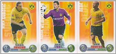 Fussball 2009 Topps Match Attax - Borussia Dortmund komplettes Set mit Vereins Logo