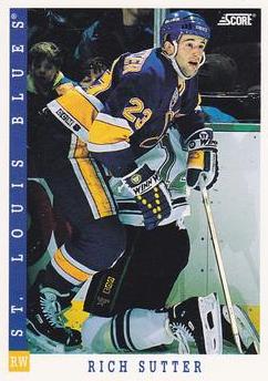 NHL 1993/94 Score - No 323 - Rich Sutter