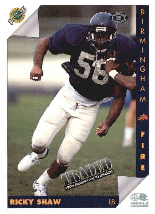 NFL 1992 Ultimate WLAF - No 32 - Ricky Shaw
