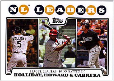 MLB 2008 Topps - No 58 - Matt Holliday / Ryan Howard / Miguel Cabrera