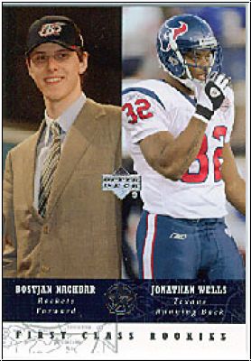 NFL/NBA 2002-03 UD SuperStars - No 272 - Bostjan Nachbar / Jonathan Wells