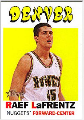 NBA 2000 / 01 Topps Heritage - No 232 - Raef LaFrentz