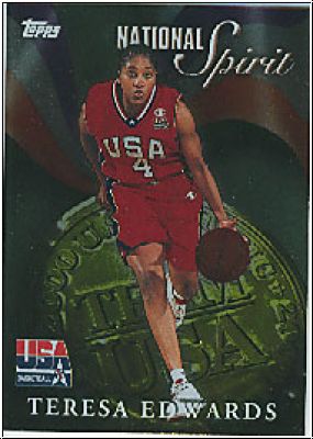 NBA 2000 Topps Team USA National Spirit - No NS16 - Teresa Edwards