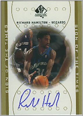 NBA 2000 / 01 SP Authentic Sign of the Times - No RH - Richard Hamilton
