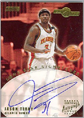NBA 2001 / 02 Stadium Club Lone Star Signatures - No LS-JT - Jason Terry