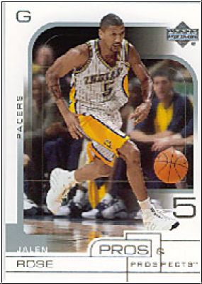 NBA 2001/02 Upper Deck Pros & Prospects - No. 33 - J. Rose