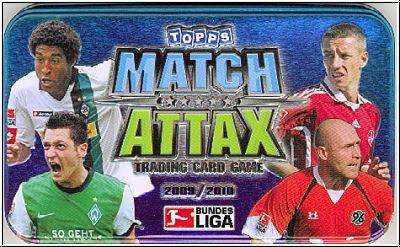 Fussball 2009-10 Topps Match Attax Sammeldose Motiv 3 - ohne Inhalt