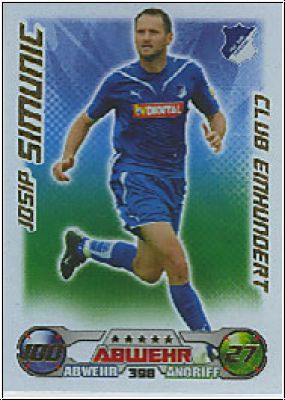 Fussball 2009 / 10 Topps Match Attax - No 398 - Josip Simunic