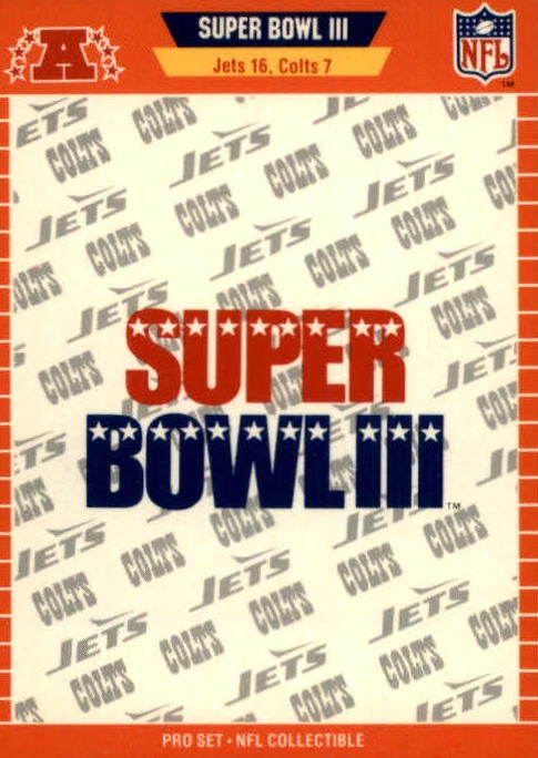 NFL 1989 ProSet Super Bowl Logos - No 3 - Super Bowl IIi