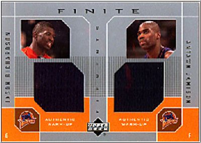 NBA 2002 / 03 Upper Deck Finite Elements Dual Warm-Ups - No JORAJ - Jason Richardson / Antawn Jamison