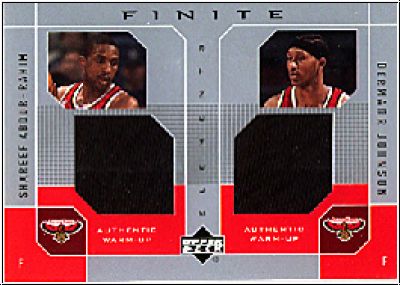 NBA 2002 / 03 Upper Deck Finite Elements Dual Warm-Ups - No SADJ - Shareef Abdur-Rahim / Dermarr Johnson