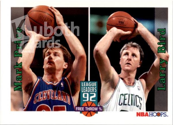 NBA 1992-93 Hoops - No 322 - Mark Price / Larry Bird
