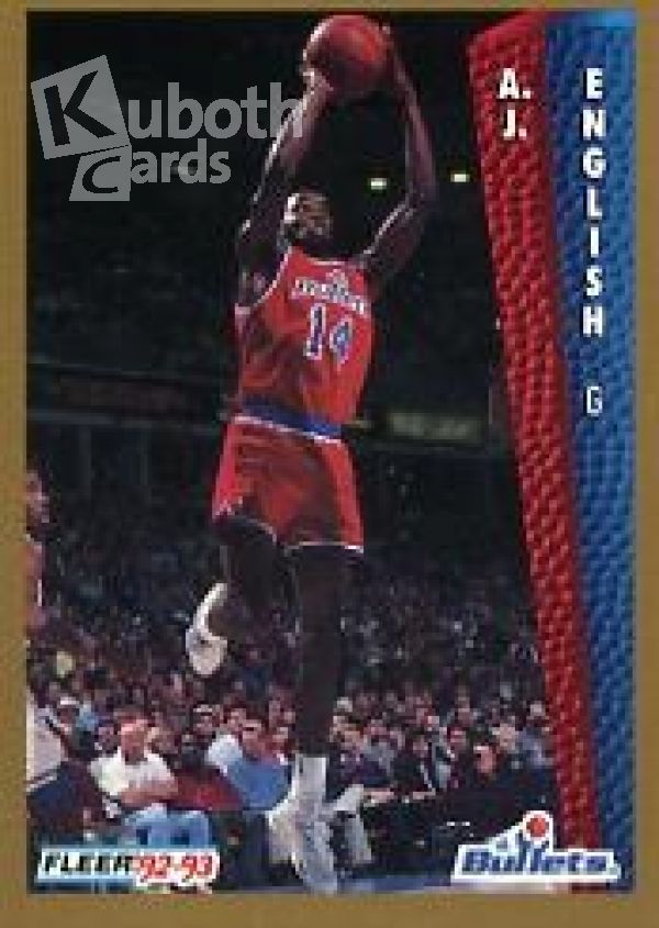 NBA 1992-93 Fleer - No. 232 - AJ English
