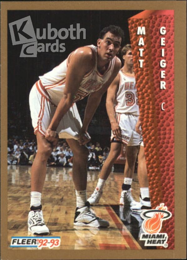 NBA 1992-93 Fleer - No. 367 - Matt Geiger