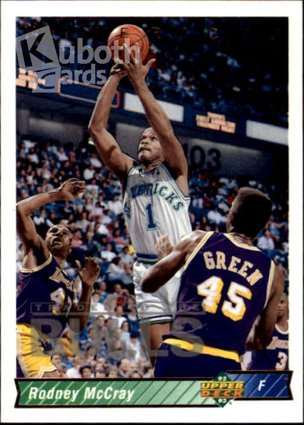 NBA 1992-93 Upper Deck - No. 279 - Rodney McCray