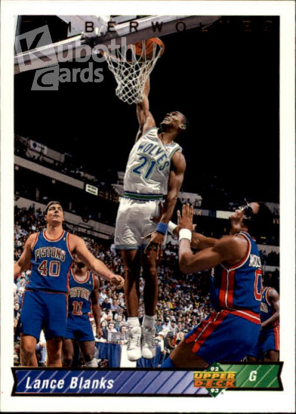 NBA 1992-93 Upper Deck - No. 319 - Lance Blanks
