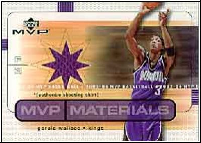 NBA 2003 / 04 Upper Deck MVP Materials Shirts - No GW-SS - Gerald Wallace