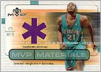 NBA 2003 / 04 Upper Deck MVP Materials Warmups - No JM-WU - Jamaal Magloire
