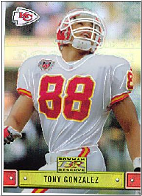 NFL 2000 Bowman Reserve - No 76 - Tony Gonzalez