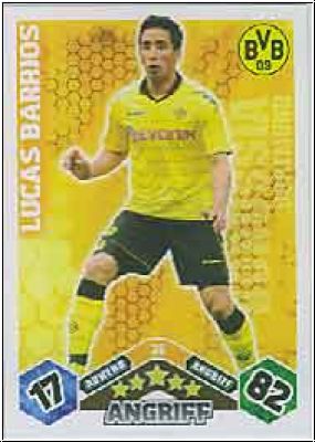 Soccer 2010/11 Topps Match Attax - No 36 - Lucas Barrios