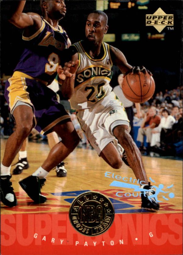 NBA 1995-96 Upper Deck Electric Court - No. 174 - Gary Payton