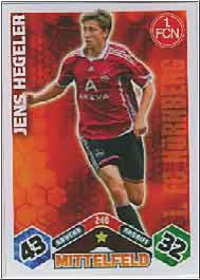 Soccer 2010/11 Topps Match Attax - No 240 - Jens Hegeler