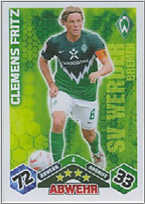 Soccer 2010/11 Topps Match Attax - No 4 - Clemens Fritz