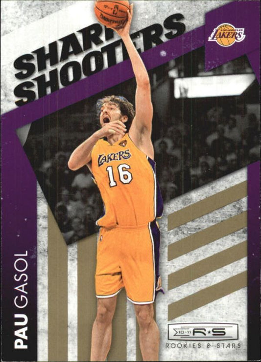 NBA 2010-11 Rookies and Stars Sharp Shooters Gold - No 11 - Pau Gasol