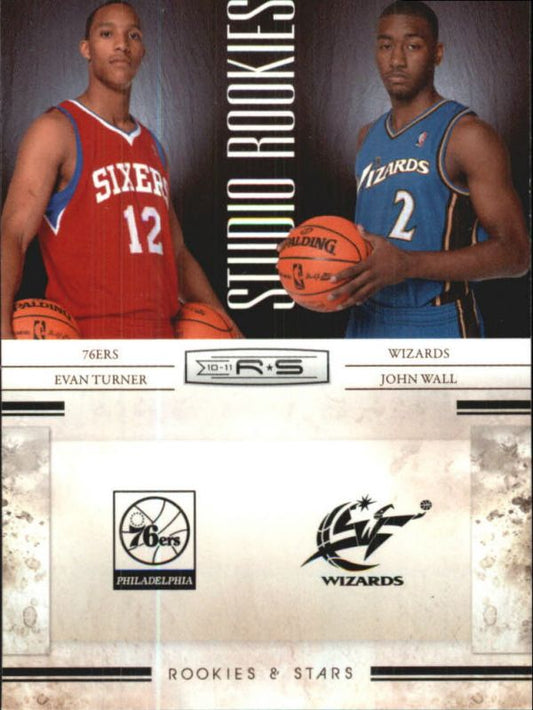 NBA 2010-11 Rookies and Stars Studio Combo Rookies - No 1 - Evan Turner / John Wall